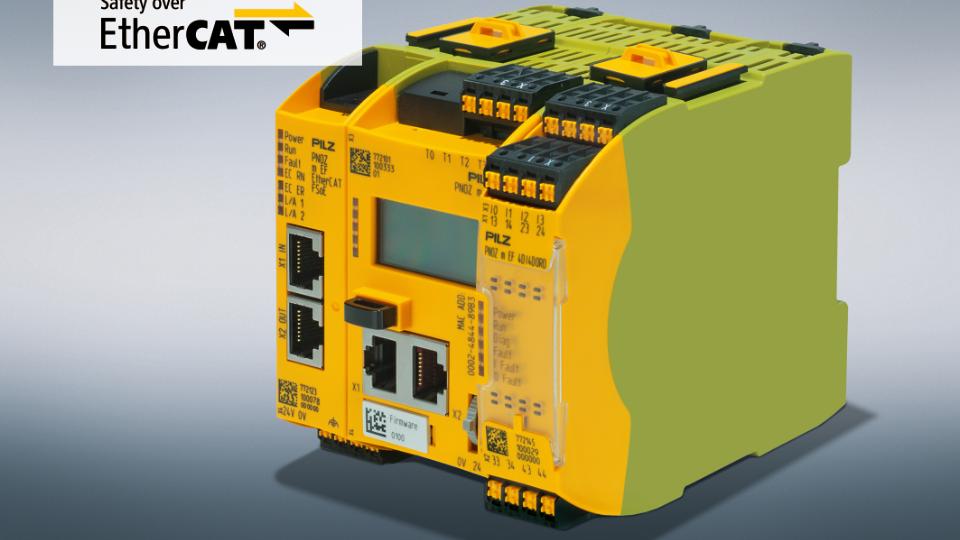 Den konfigurerbare, lille styring PNOZmulti 2 fra Pilz nu med FSoE-forbindelse (= FailSafe over EtherCAT) – Sikker dataoverførsel kombineret med fleksible arkitekturer