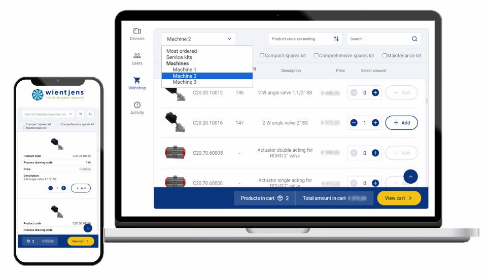 How Wientjens improves customer relationships thanks to their spare parts webshop