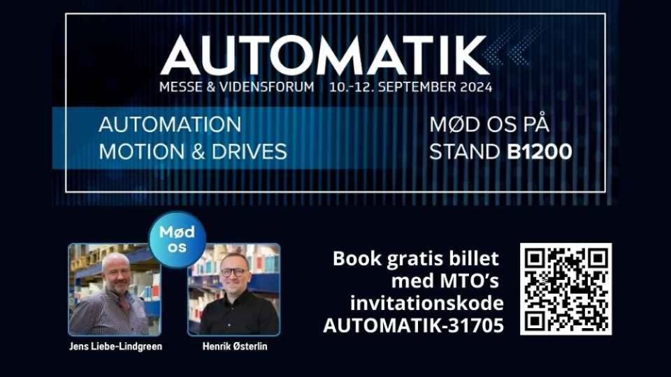 Mød MTO electric a/s på AUTOMATIK-messen!
