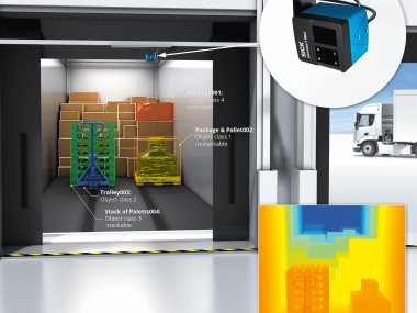 SICK anbefaler Visionary-T Mini med Nova-integration i logistikapplikationer og til robotstyring.